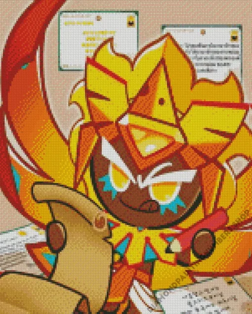 aesthetic golden cheese cookie Diamond With Numbers