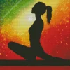aesthetic yoga girl Diamond With Numbers