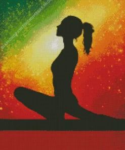 aesthetic yoga girl Diamond With Numbers
