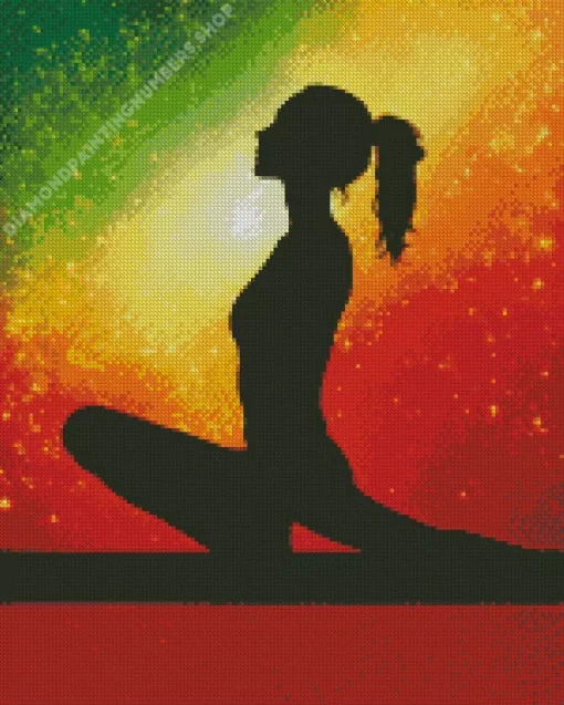aesthetic yoga girl Diamond With Numbers