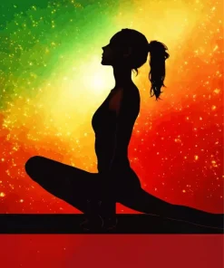 aesthetic yoga girl Diamond With Numbers