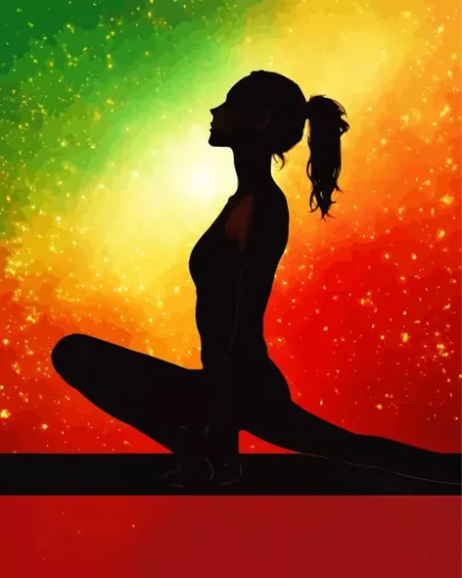 aesthetic yoga girl Diamond With Numbers