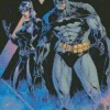 batman and catwoman Diamond With Numbers