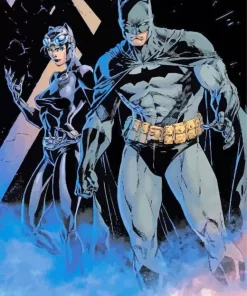 batman and catwoman Diamond With Numbers