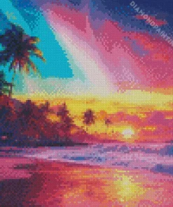 beach rainbow Diamond Paints