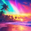 beach rainbow Diamond Paints