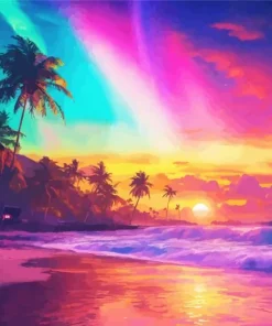 beach rainbow Diamond Paints