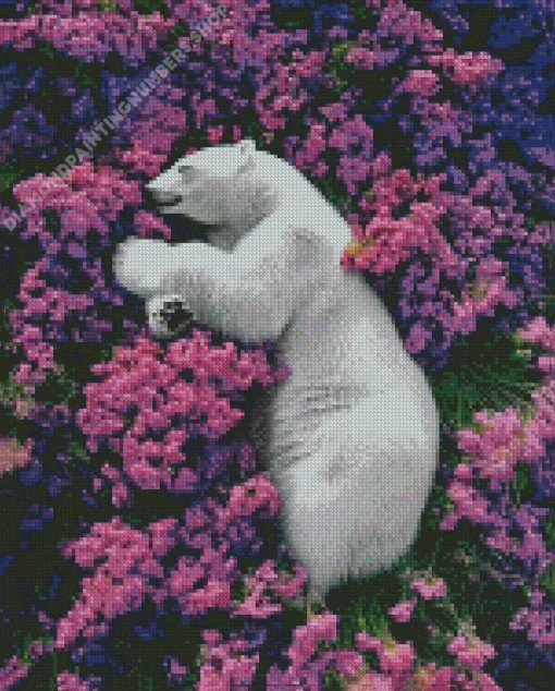 bear and flowers Diamond Paints