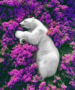 bear and flowers Diamond Paints