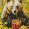 bear eating honey Diamond Paints