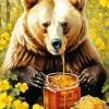 bear eating honey Diamond Paints