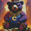 bear gangster Diamond With Numbers