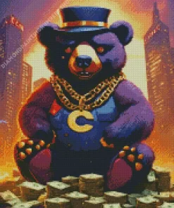 bear gangster Diamond With Numbers