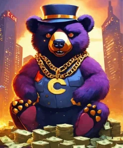 bear gangster Diamond With Numbers