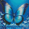 blue and black butterfly Diamond Paints