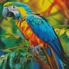 blue and gold macaw bird Diamond Paints