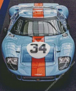 blue and orange gt40 Diamond Paints