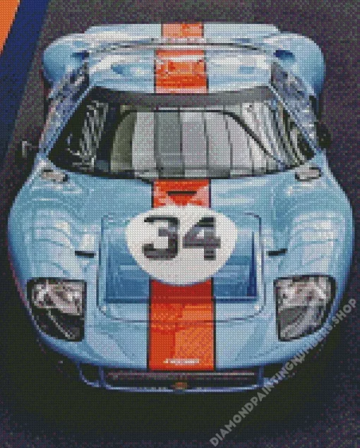 blue and orange gt40 Diamond Paints