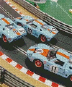 blue and orange gt40 racing Diamond Paints