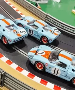 blue and orange gt40 racing Diamond Paints