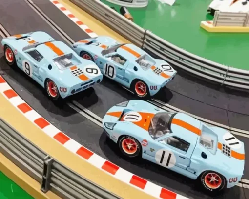 blue and orange gt40 racing Diamond Paints