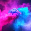 blue and pink smoke Diamond With Numbers