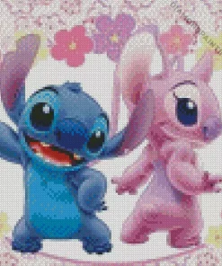 blue and pink stitch Diamond Dotz
