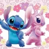 Blue And Pink Stitch Diamond Painting