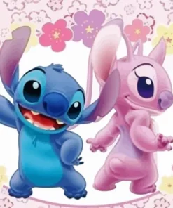 Blue And Pink Stitch Diamond Painting