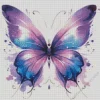 blue and purple butterfly Diamond Paintings