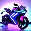blue and purple motorcycle Diamond Dotz