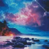 blue and purple sunset Diamond Dotz