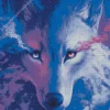 blue and purple wolf Diamond Dotz