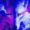 blue and purple wolf Diamond Dotz