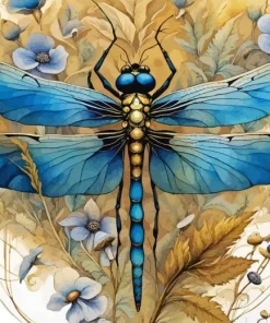 blue dragonfly Diamond Paintings