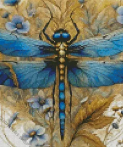 blue dragonfly Diamond Paintings
