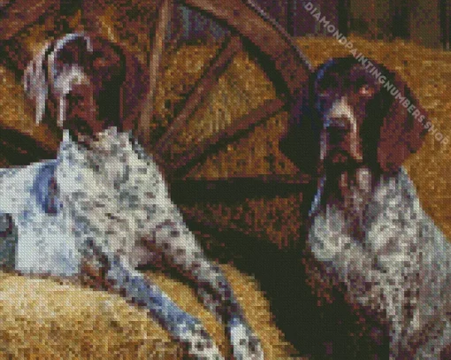blue english coonhounds Diamond Paintings