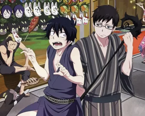 blue exorcist rin and yukio Diamond Paintings