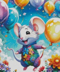 colorful flying mouse Diamond Dotz