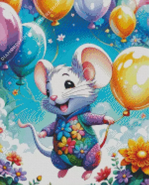 colorful flying mouse Diamond Dotz