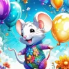colorful flying mouse Diamond Dotz