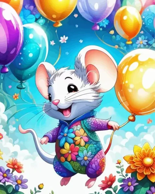 colorful flying mouse Diamond Dotz