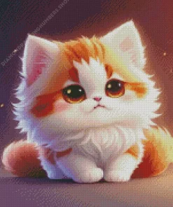 cute fluffy cat art Diamond Paintings