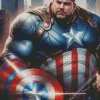 fat captain america Diamond With Numbers