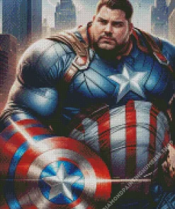 fat captain america Diamond With Numbers