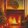 fireplace romantic art Diamond Paints