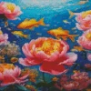 floral golden fish Diamond Paints