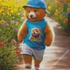 flowers and teddy bear Diamond Paints