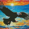flying eagle sunset Diamond Paintings