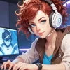 gamer girl Diamond With Numbers